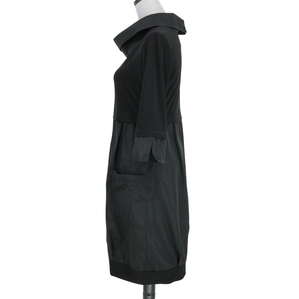 Joseph Ribkoff Dress Womens 8 Black Mixed Media Midi Front Pockets Career - Picture 11 of 14